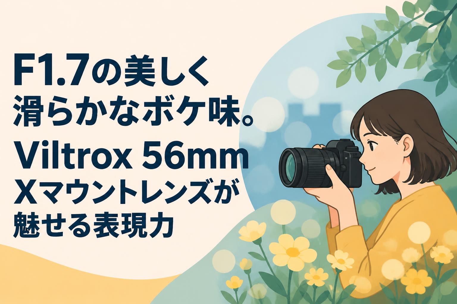 F1.7の美しく滑らかなボケ味。Viltrox 56mm Xマウントレンズが魅せる表現力