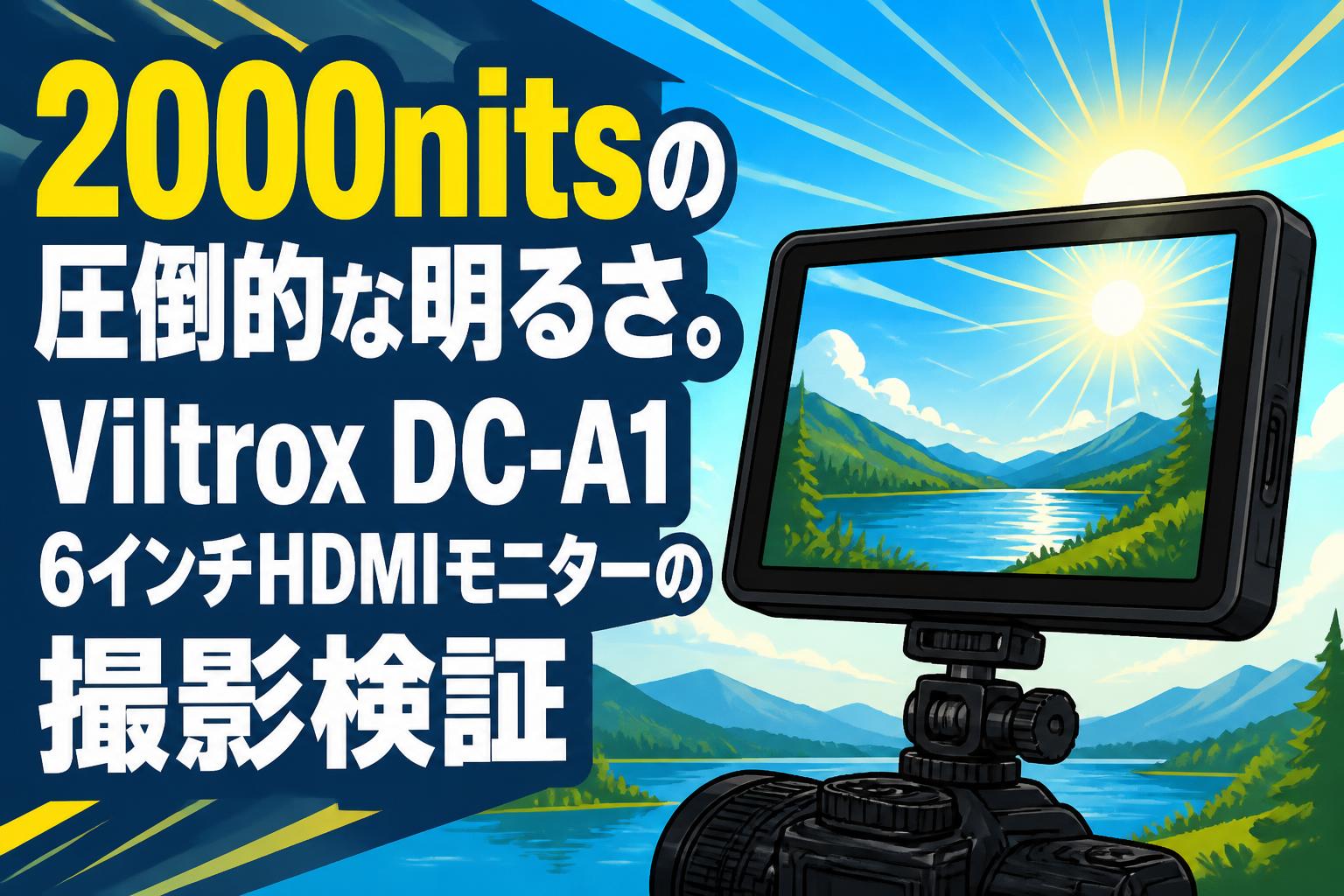 2000nitsの圧倒的な明るさ。Viltrox DC-A1 6インチHDMIモニターの撮影検証