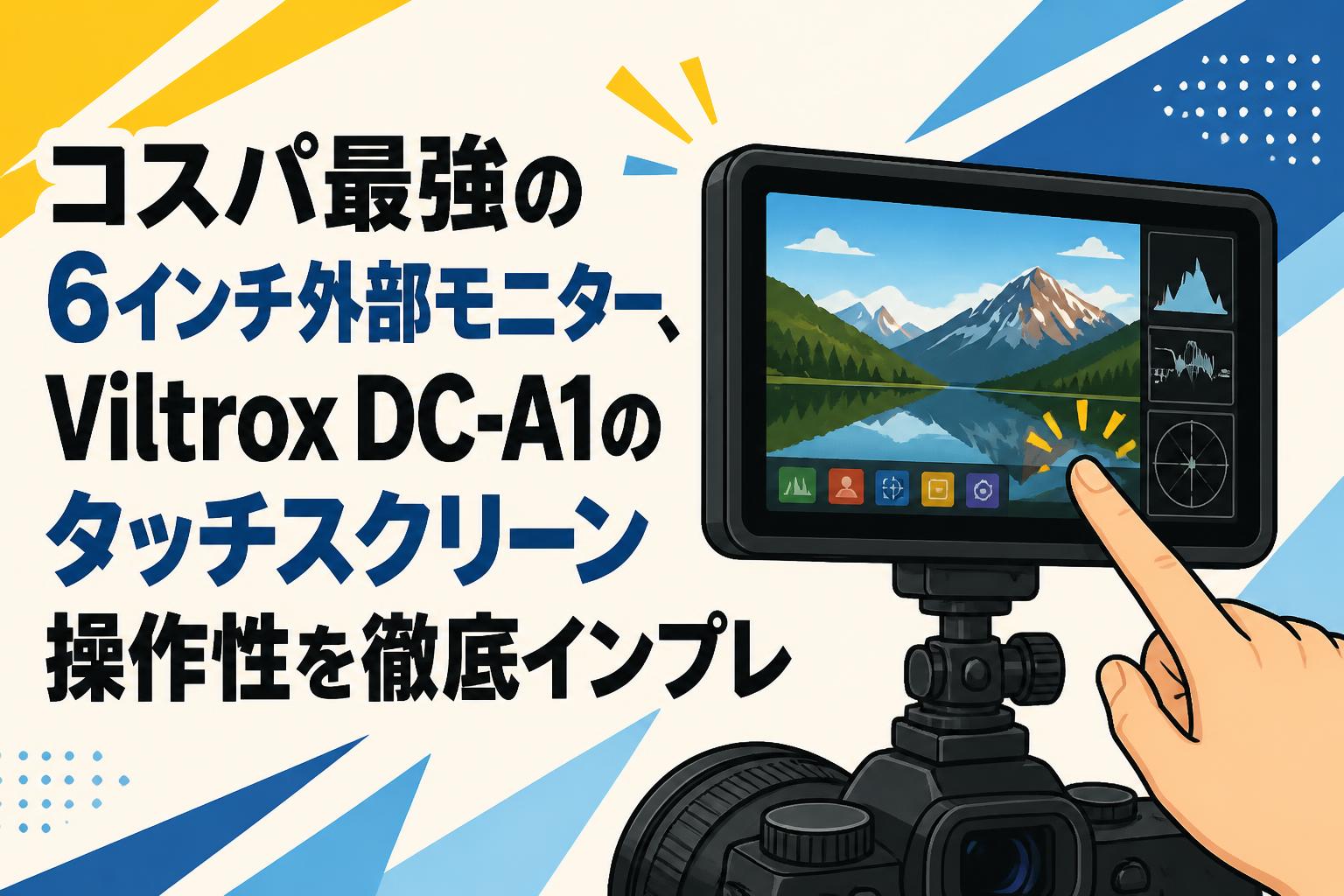 コスパ最強の6インチ外部モニター、Viltrox DC-A1のタッチスクリーン操作性を徹底インプレ