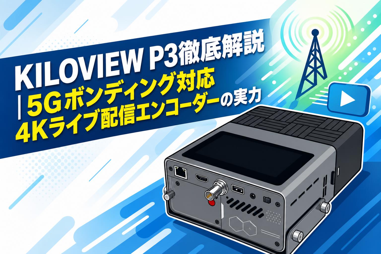 KILOVIEW P3徹底解説｜5Gボンディング対応4Kライブ配信エンコーダーの実力