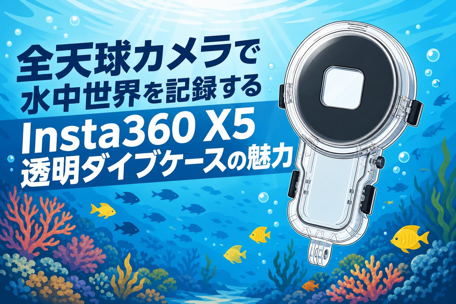 全天球カメラで水中世界を記録するInsta360 X5透明ダイブケースの魅力