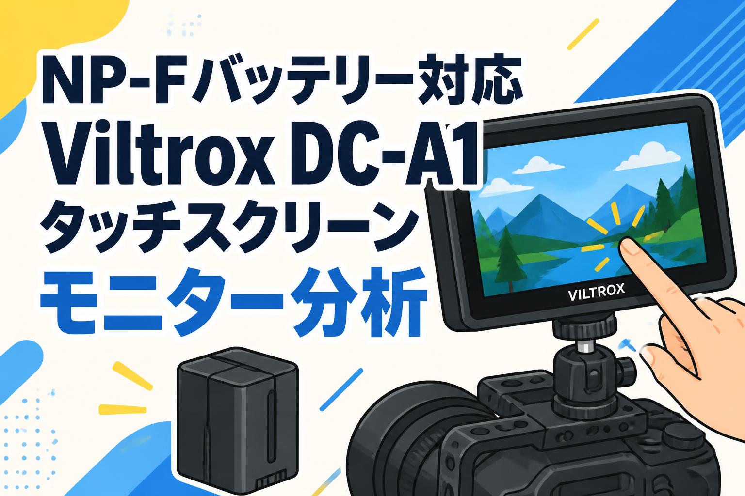 NP-Fバッテリー対応Viltrox DC-A1タッチスクリーンモニター分析