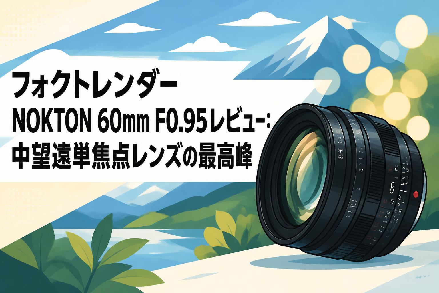 フォクトレンダー NOKTON 60mm F0.95レビュー：中望遠単焦点レンズの最高峰