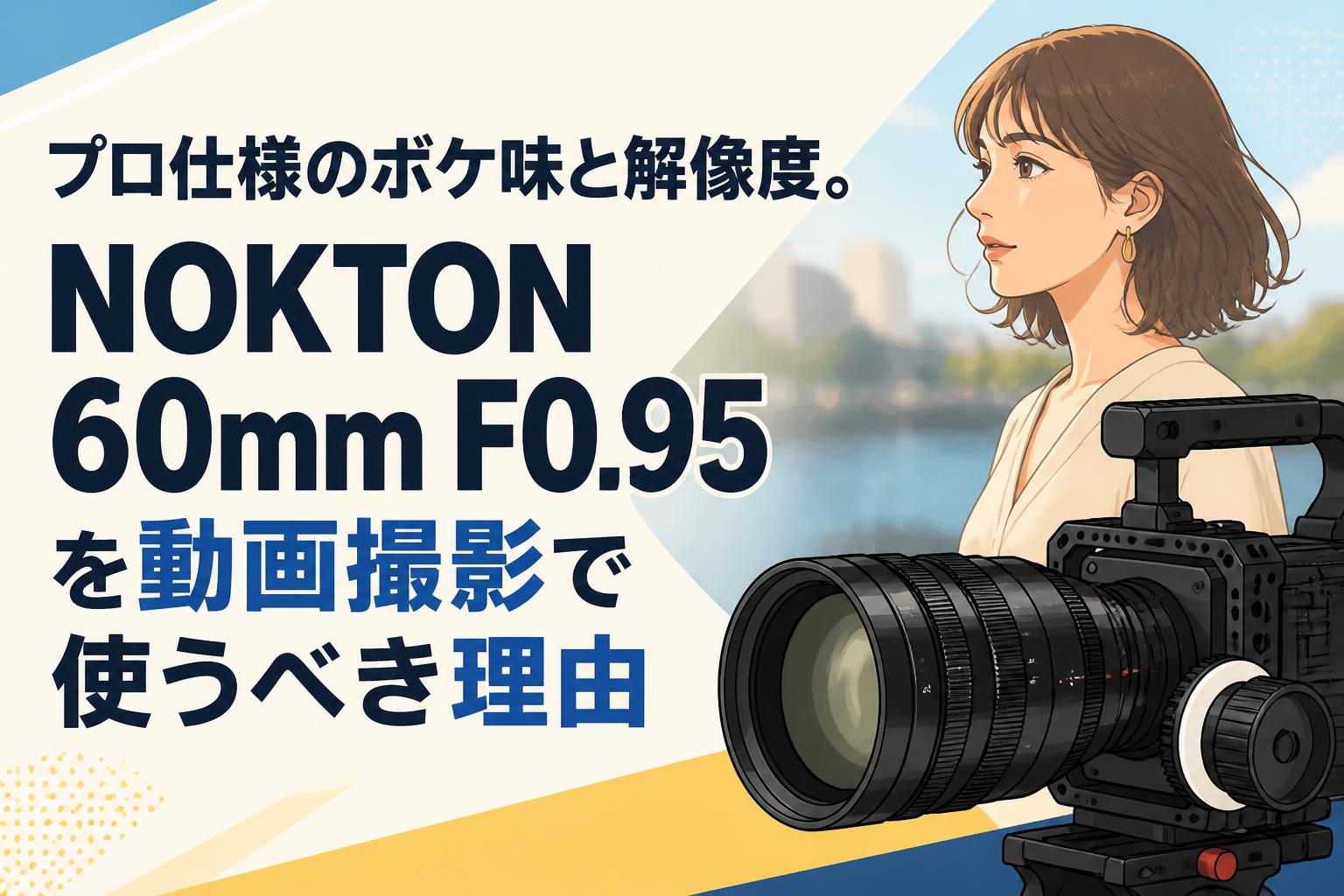 プロ仕様のボケ味と解像度。NOKTON 60mm F0.95を動画撮影で使うべき理由