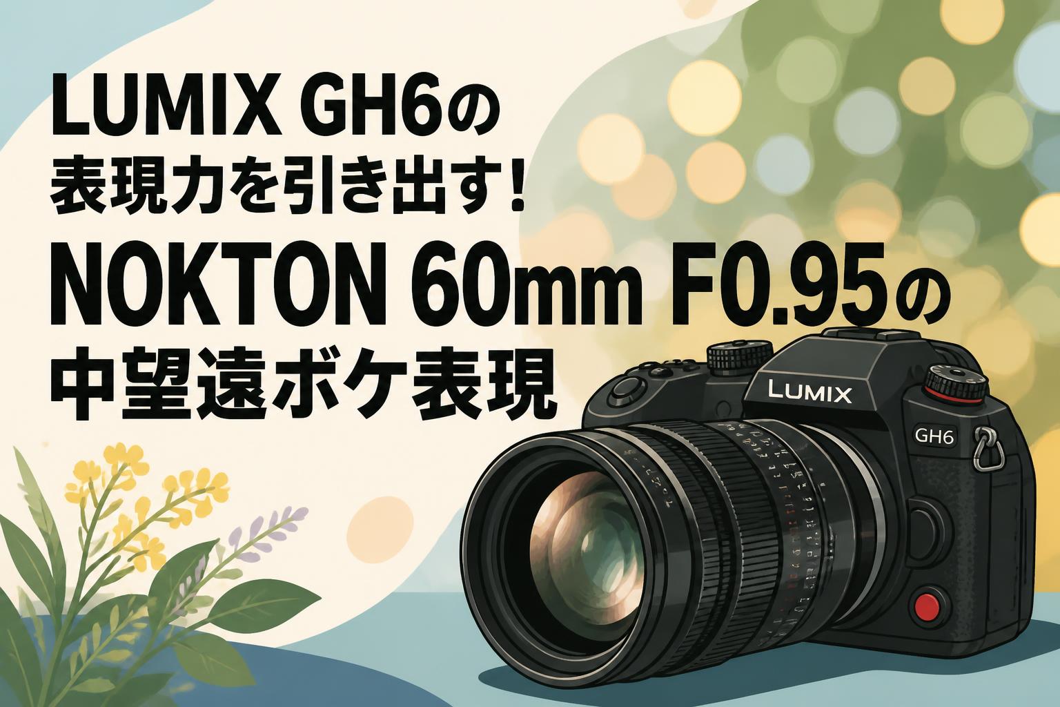 LUMIX GH6の表現力を引き出す！NOKTON 60mm F0.95の中望遠ボケ表現