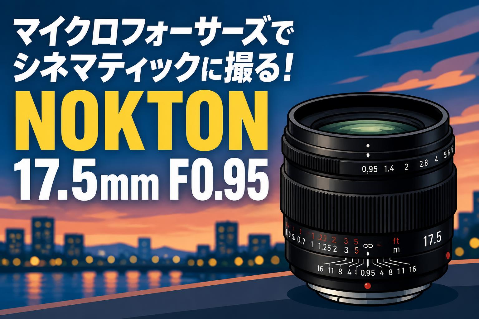 マイクロフォーサーズでシネマティックに撮る！NOKTON 17.5mm F0.95