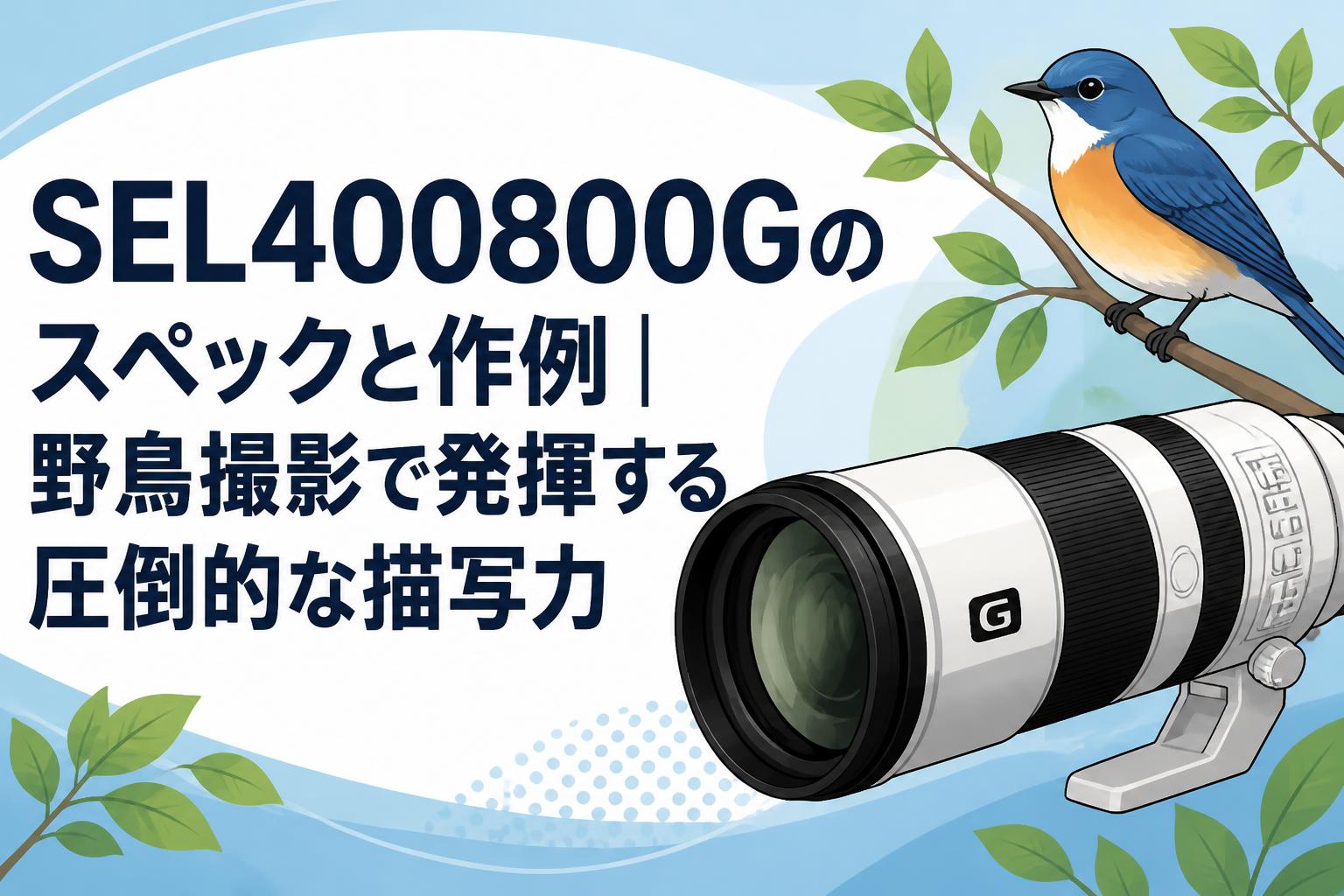 SEL400800Gのスペックと作例｜野鳥撮影で発揮する圧倒的な描写力