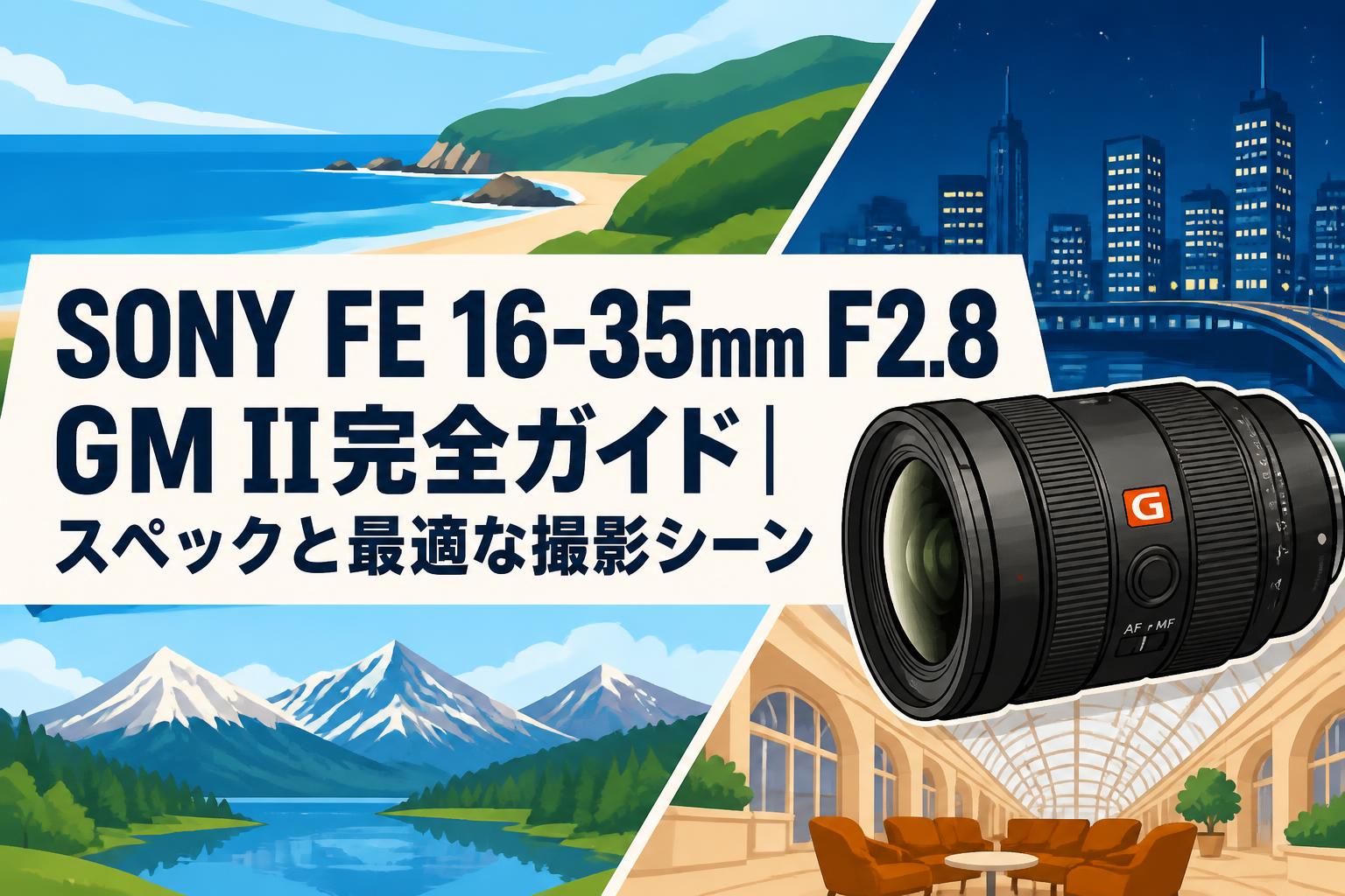 SONY FE 16-35mm F2.8 GM II完全ガイド｜スペックと最適な撮影シーン