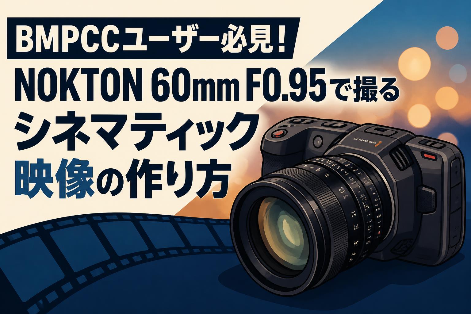 BMPCCユーザー必見！NOKTON 60mm F0.95で撮るシネマティック映像の作り方