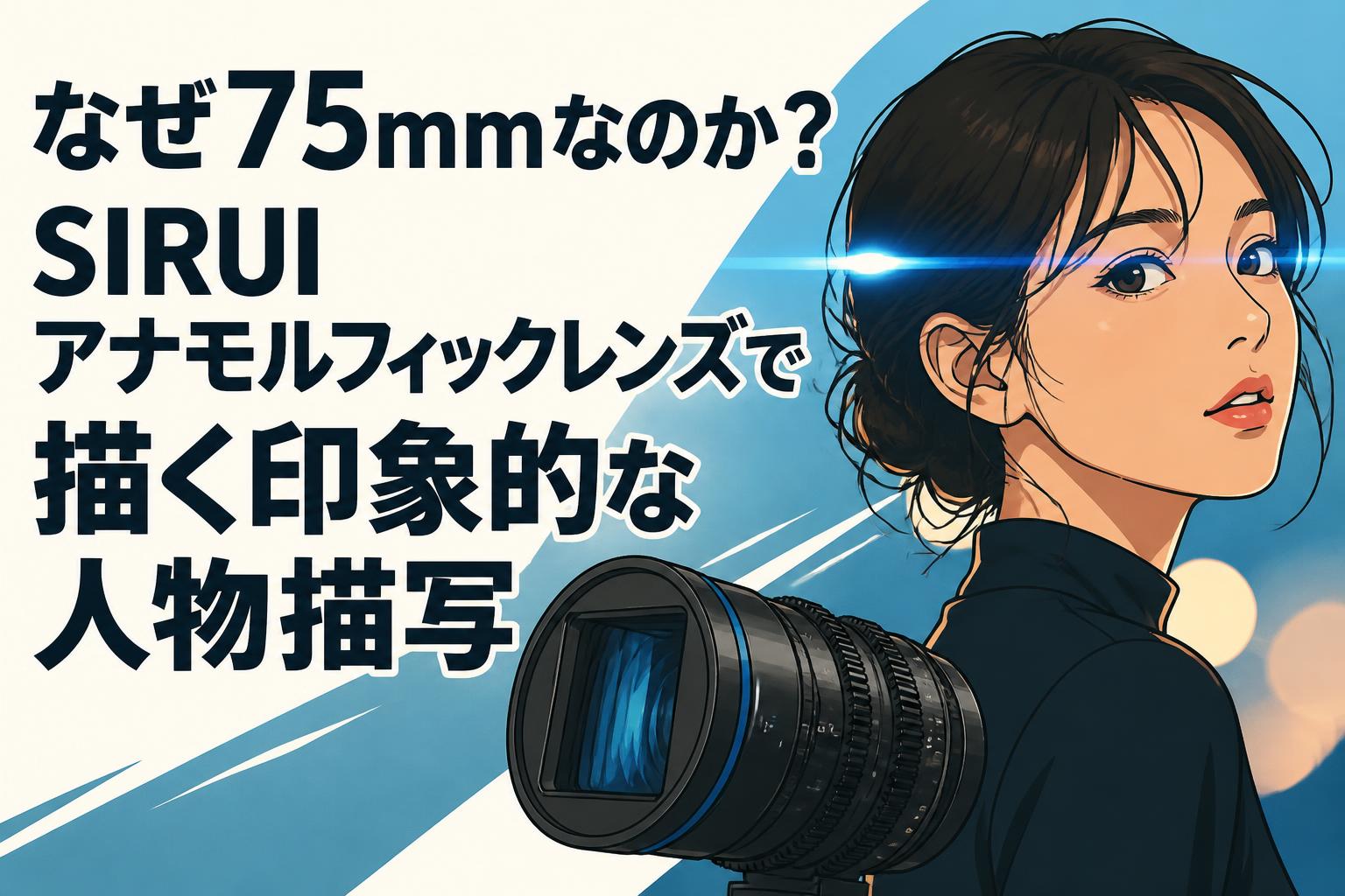 なぜ75mmなのか？SIRUI アナモルフィックレンズで描く印象的な人物描写