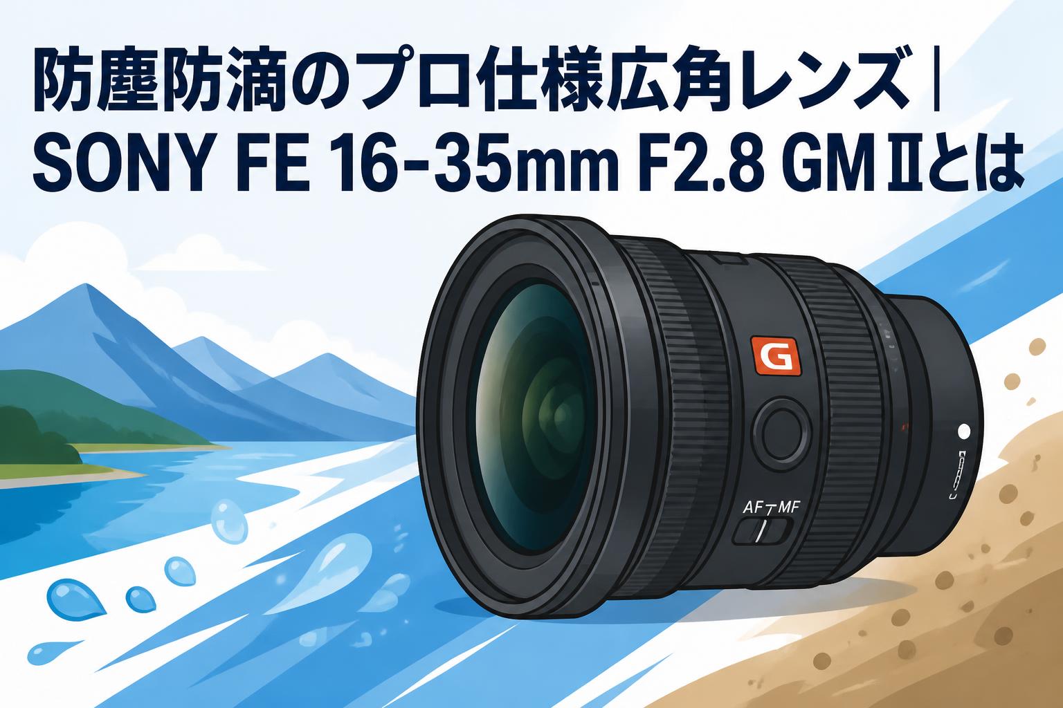 防塵防滴のプロ仕様広角レンズ｜SONY FE 16-35mm F2.8 GM IIとは
