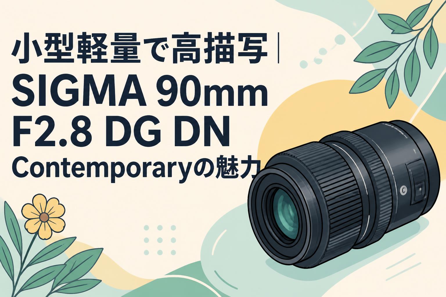 小型軽量で高描写｜SIGMA 90mm F2.8 DG DN Contemporaryの魅力