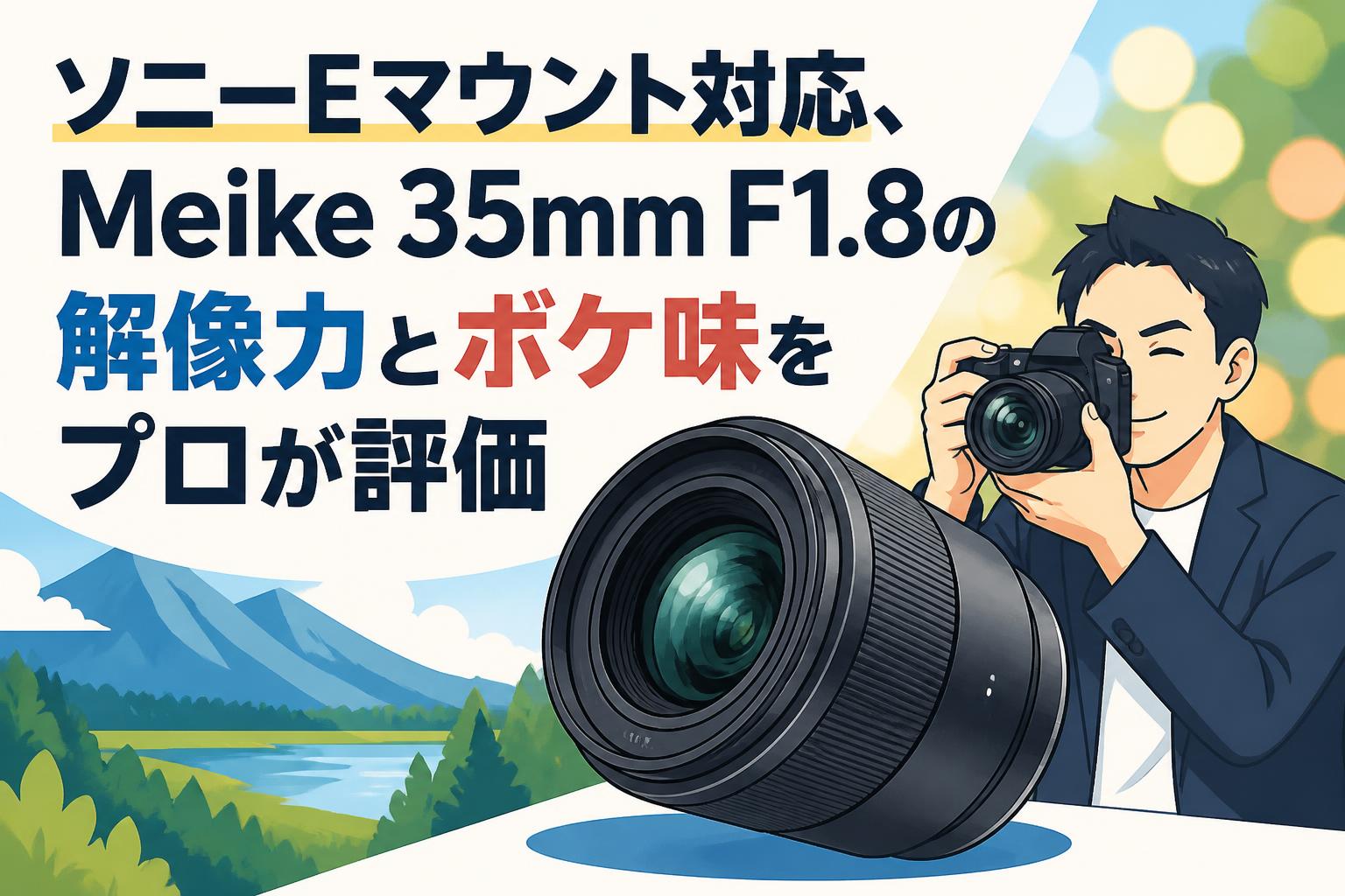 ソニーEマウント対応、Meike 35mm F1.8の解像力とボケ味をプロが評価