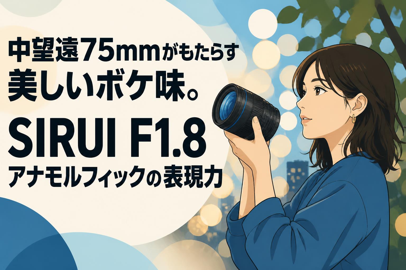 中望遠75mmがもたらす美しいボケ味。SIRUI F1.8 アナモルフィックの表現力
