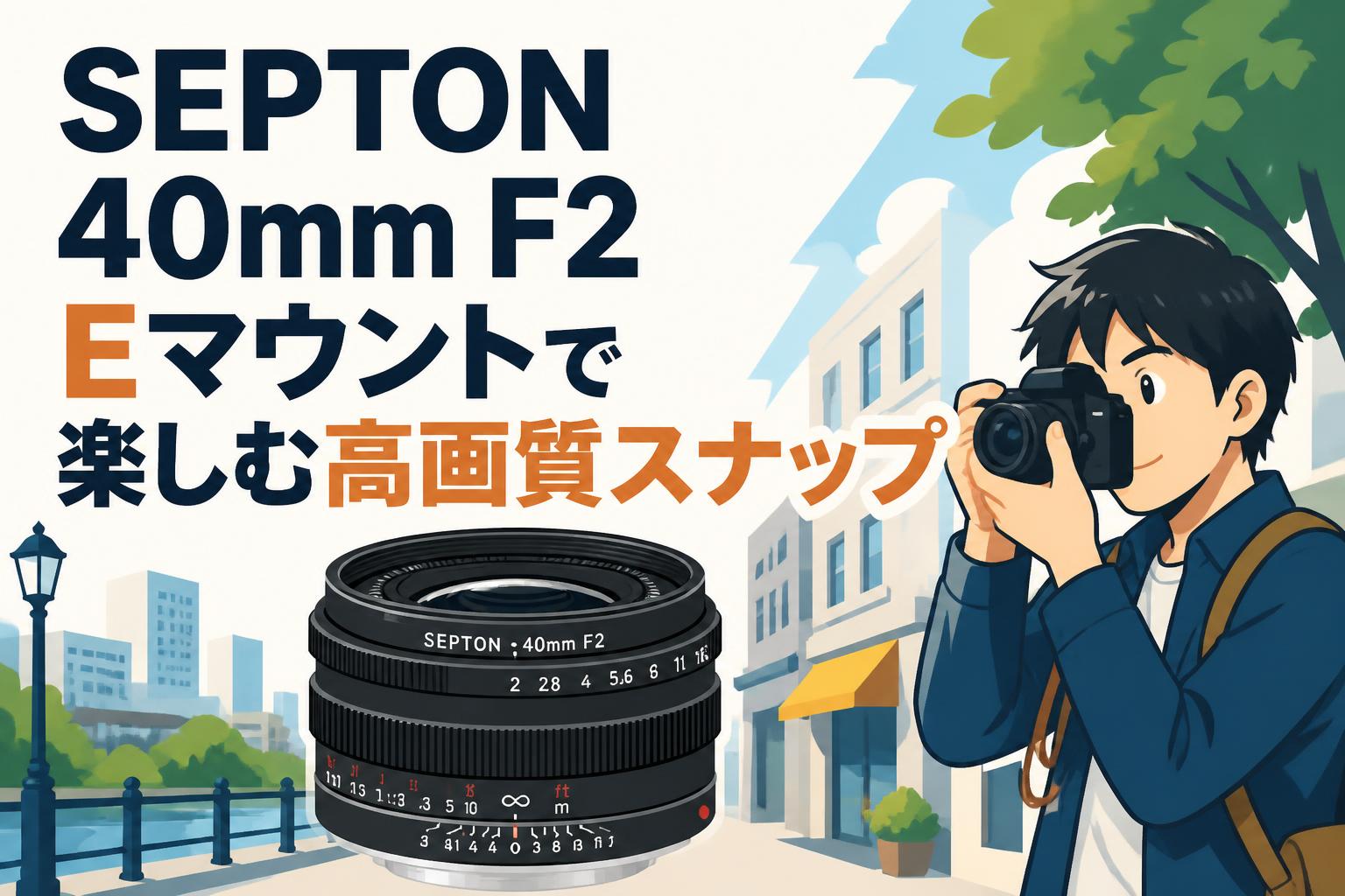 SEPTON 40mm F2 Eマウントで楽しむ高画質スナップ