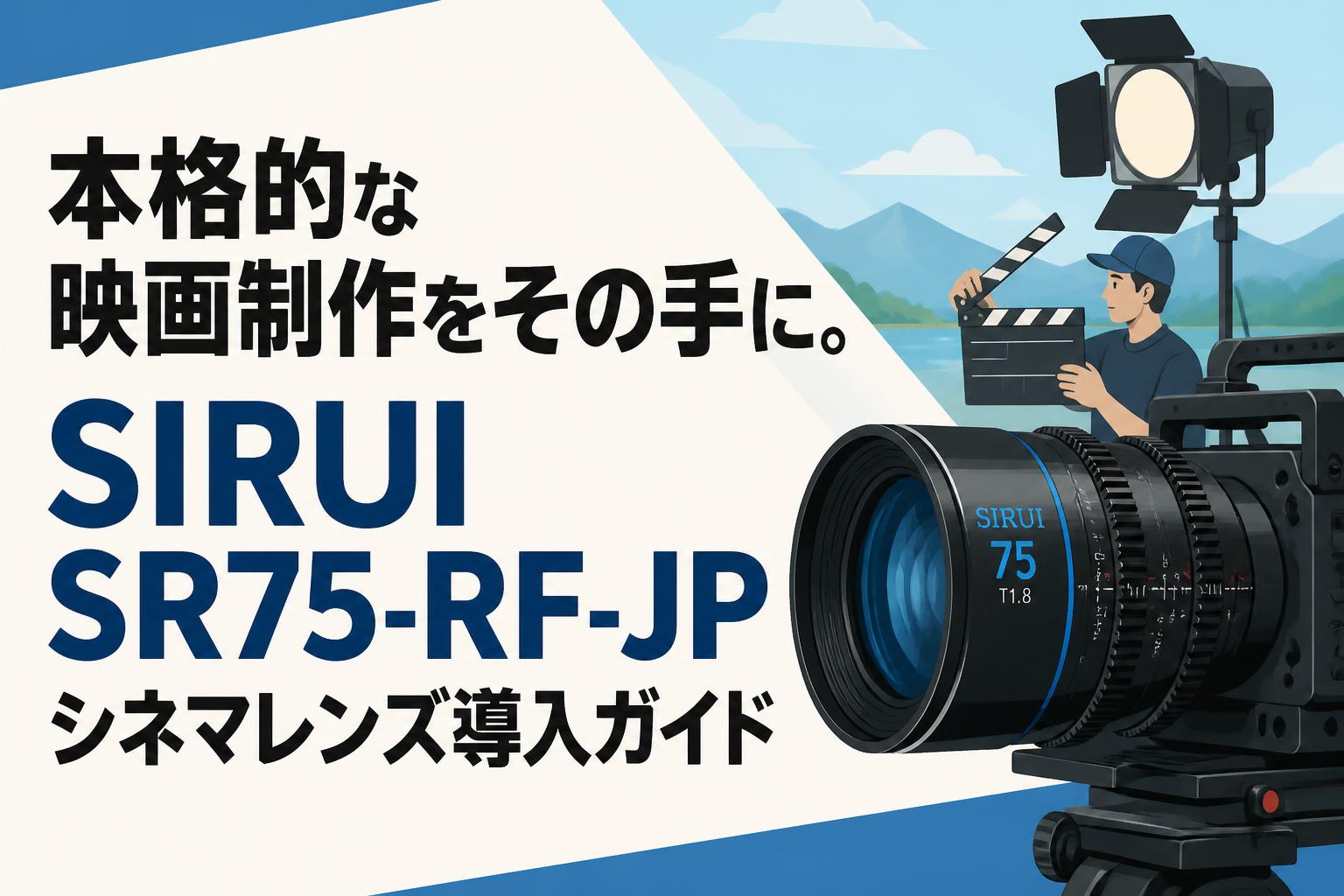 本格的な映画制作をその手に。SIRUI SR75-RF-JP シネマレンズ導入ガイド