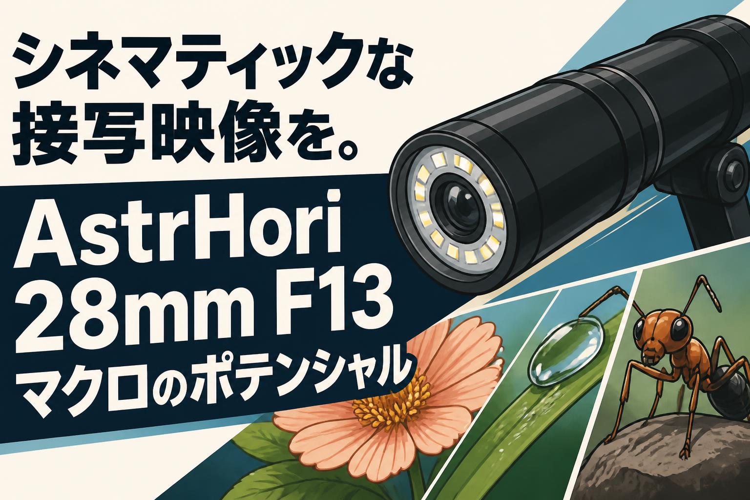 シネマティックな接写映像を。AstrHori 28mm F13マクロのポテンシャル