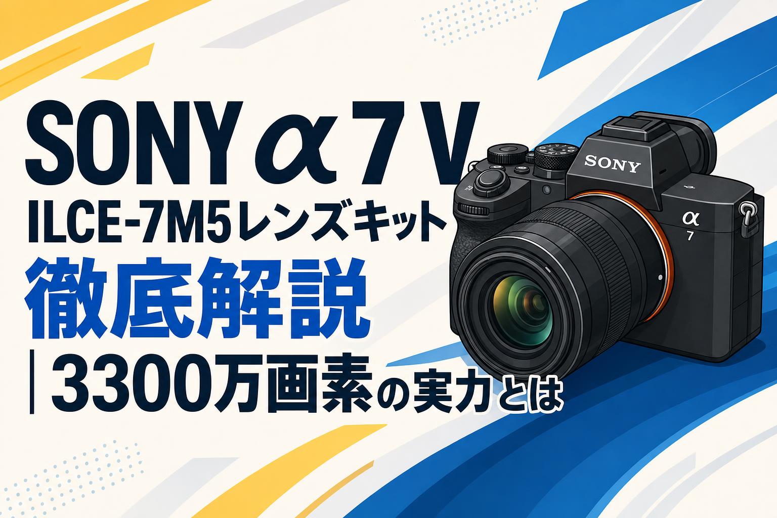 SONY α7 V ILCE-7M5レンズキット徹底解説｜3300万画素の実力とは