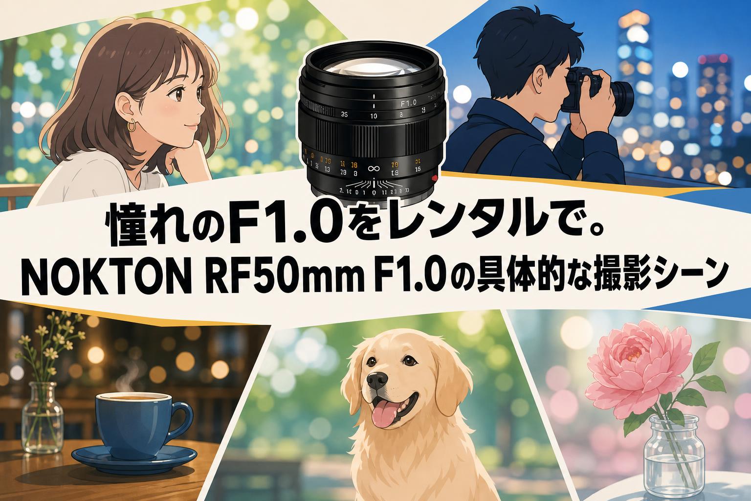 憧れのF1.0をレンタルで。NOKTON RF50mm F1.0の具体的な撮影シーン