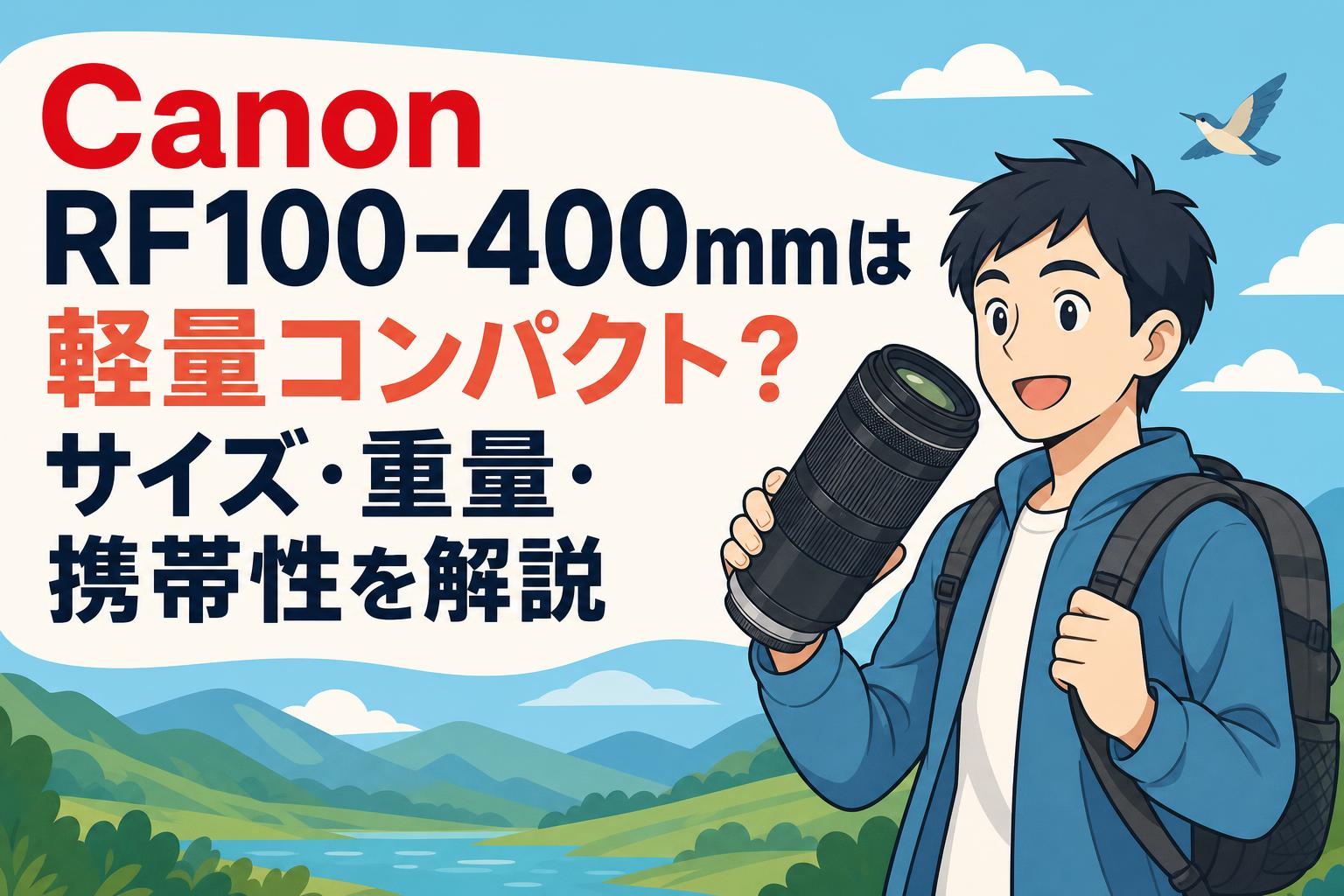 Canon RF100-400mmは軽量コンパクト？サイズ・重量・携帯性を解説