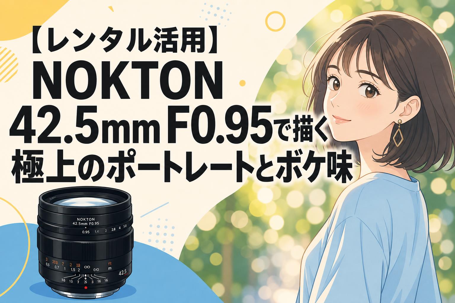【レンタル活用】NOKTON 42.5mm F0.95で描く極上のポートレートとボケ味
