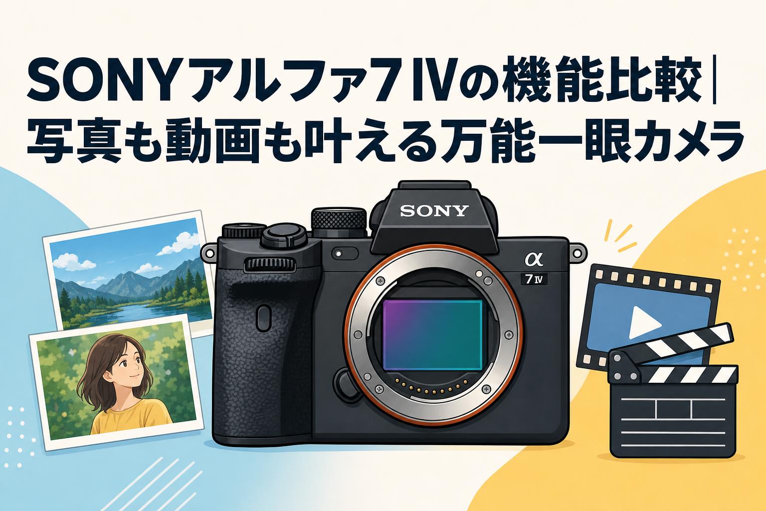SONYアルファ7 IVの機能比較｜写真も動画も叶える万能一眼カメラ