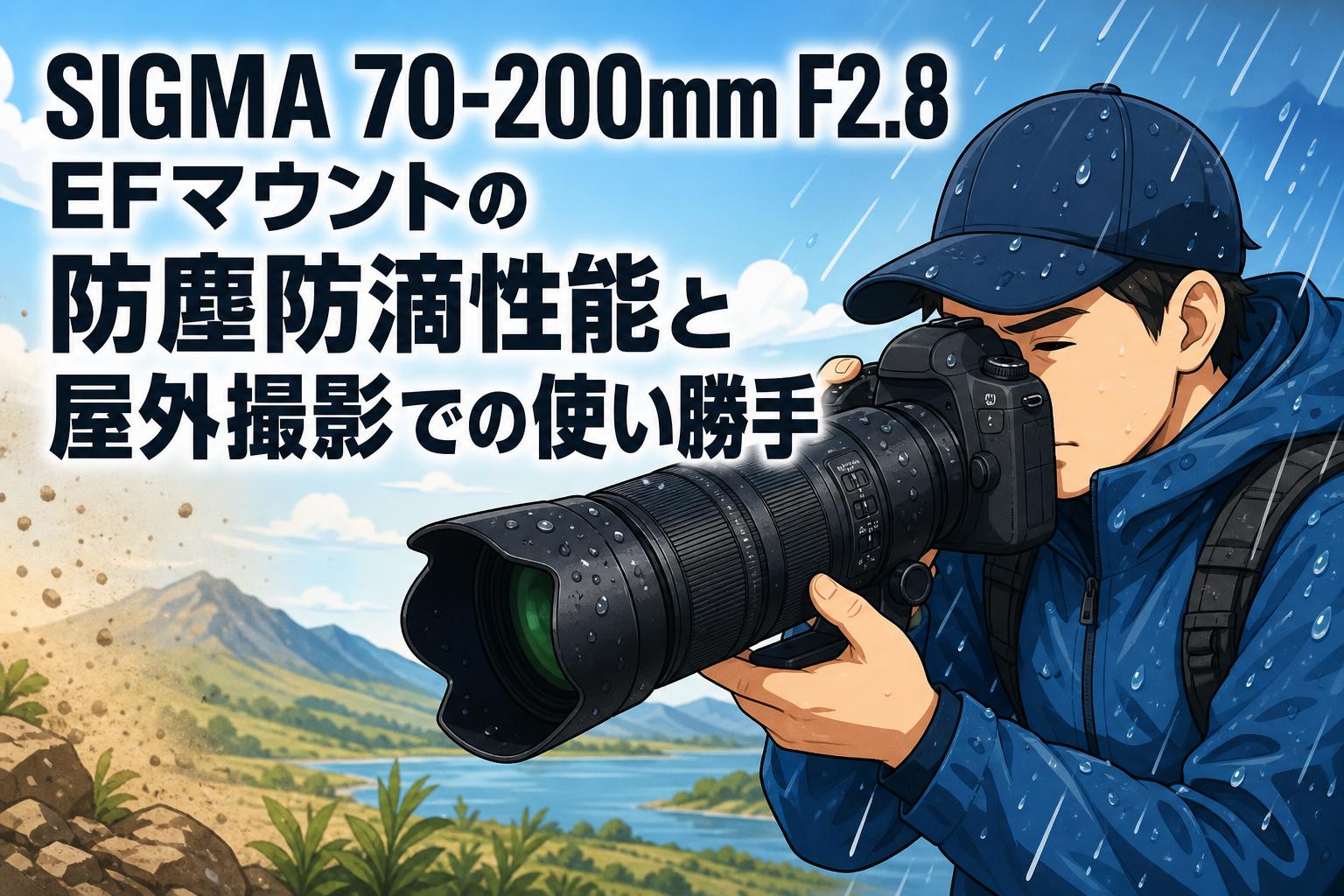 SIGMA 70-200mm F2.8 EFマウントの防塵防滴性能と屋外撮影での使い勝手