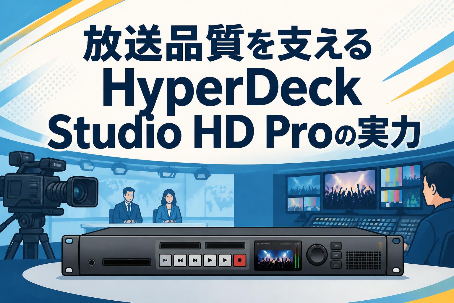 放送品質を支えるHyperDeck Studio HD Proの実力