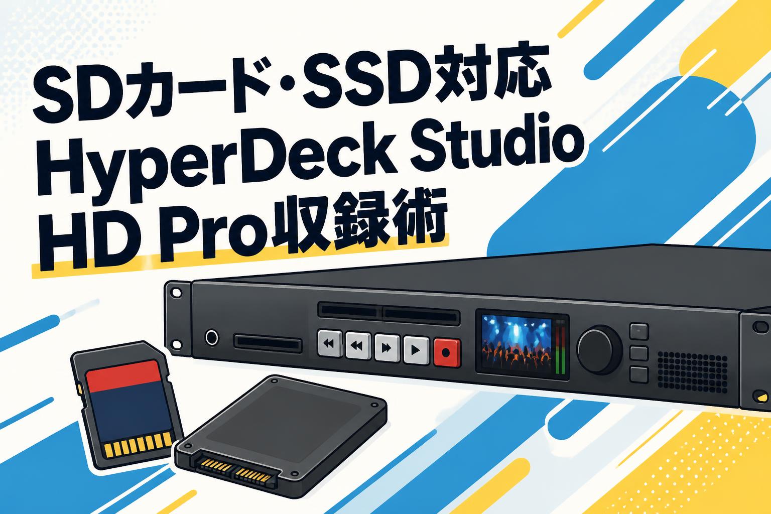 SDカード・SSD対応HyperDeck Studio HD Pro収録術