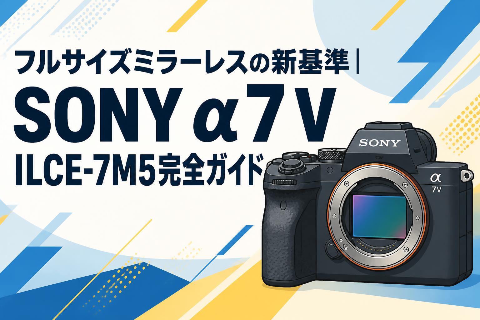 フルサイズミラーレスの新基準｜SONY α7 V ILCE-7M5完全ガイド