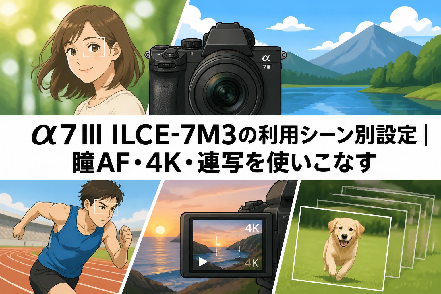 α7 III ILCE-7M3の利用シーン別設定｜瞳AF・4K・連写を使いこなす