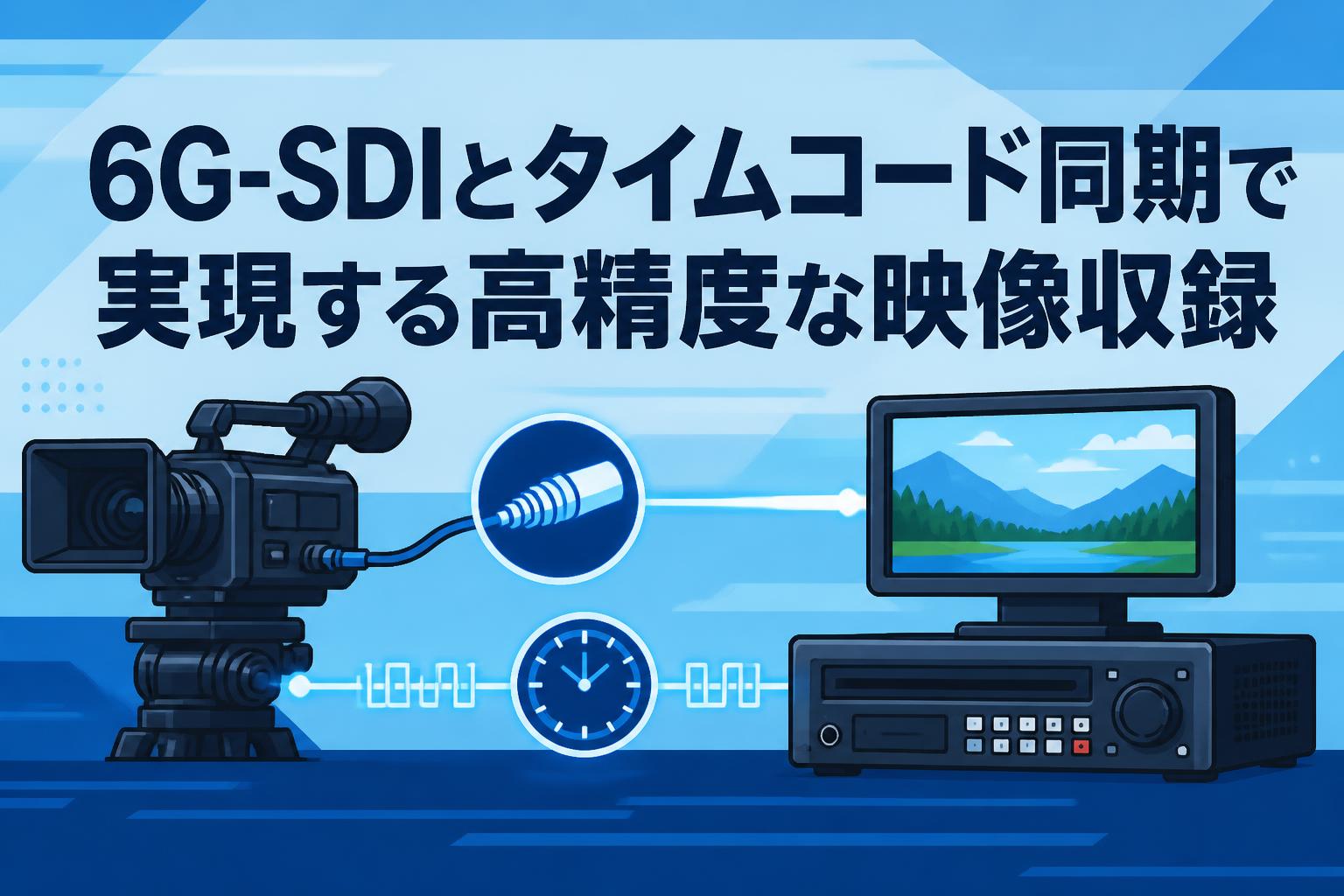 6G-SDIとタイムコード同期で実現する高精度な映像収録