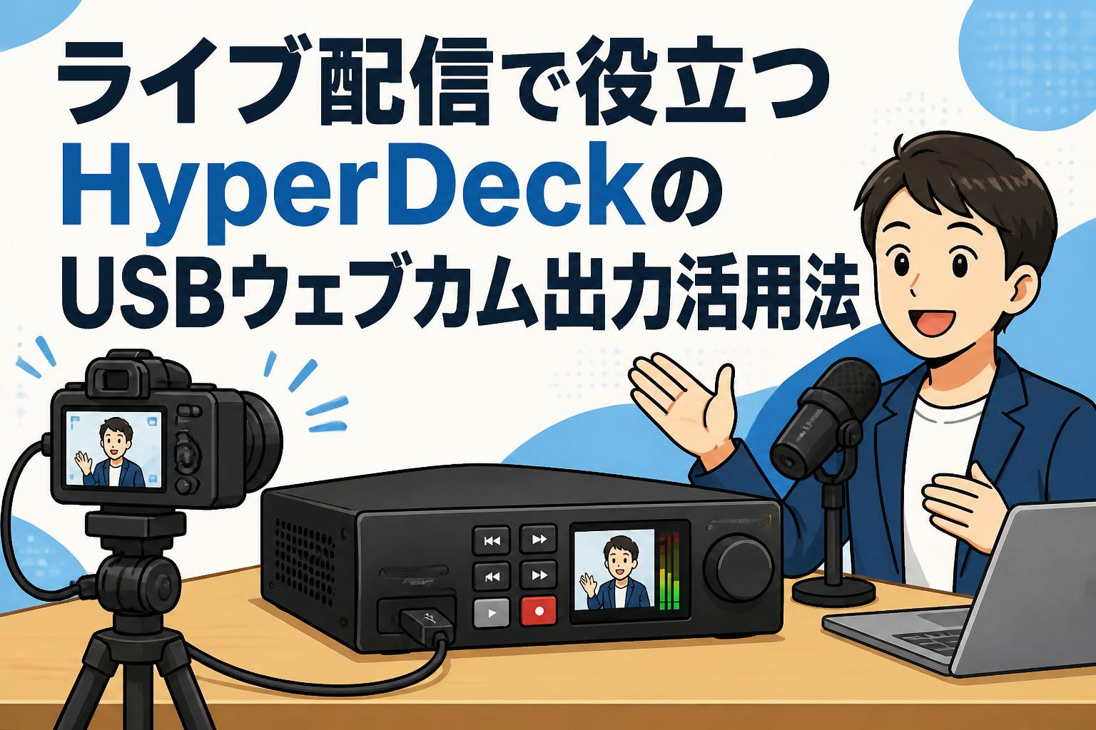 ライブ配信で役立つHyperDeckのUSBウェブカム出力活用法
