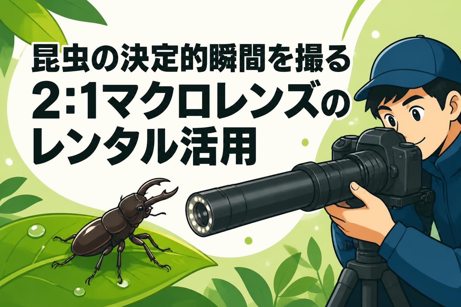 昆虫の決定的瞬間を撮る2:1マクロレンズのレンタル活用