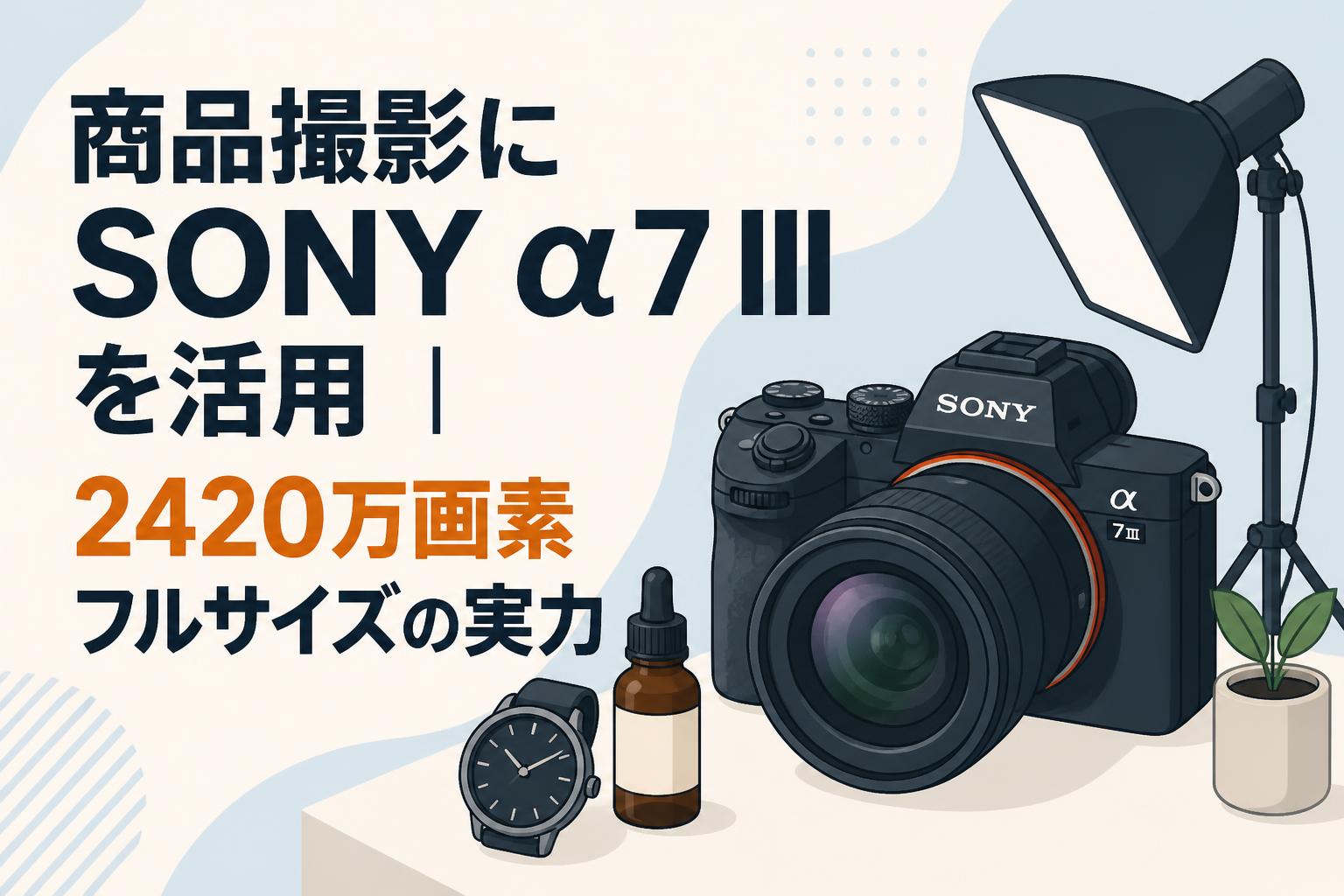 商品撮影にSONY α7 IIIを活用｜2420万画素フルサイズの実力