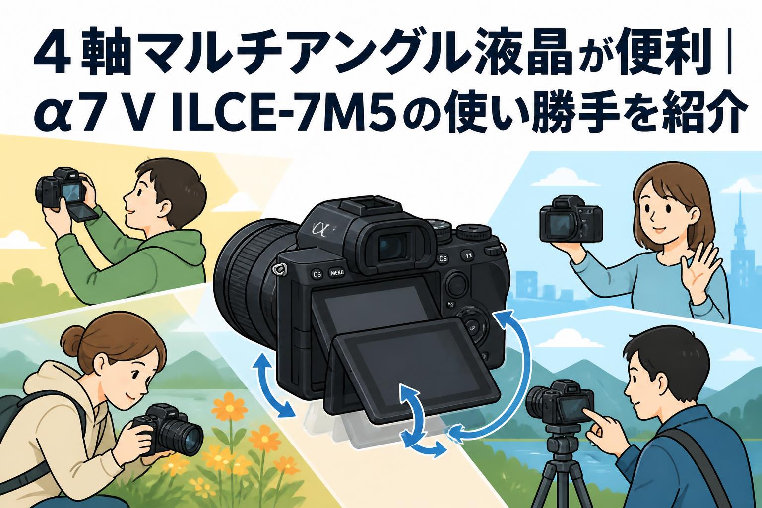 4軸マルチアングル液晶が便利｜α7 V ILCE-7M5の使い勝手を紹介