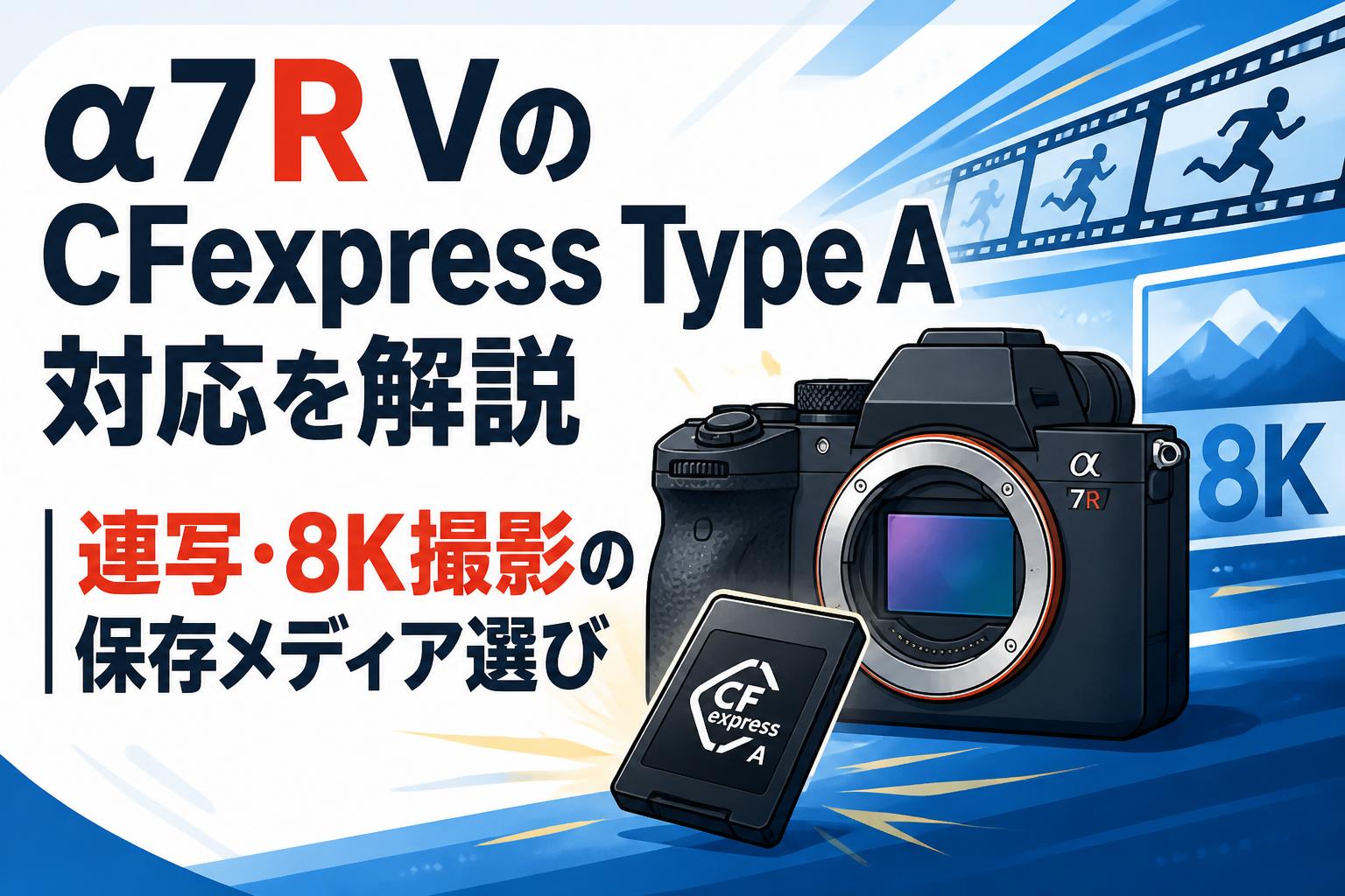 α7R VのCFexpress Type A対応を解説｜連写・8K撮影の保存メディア選び