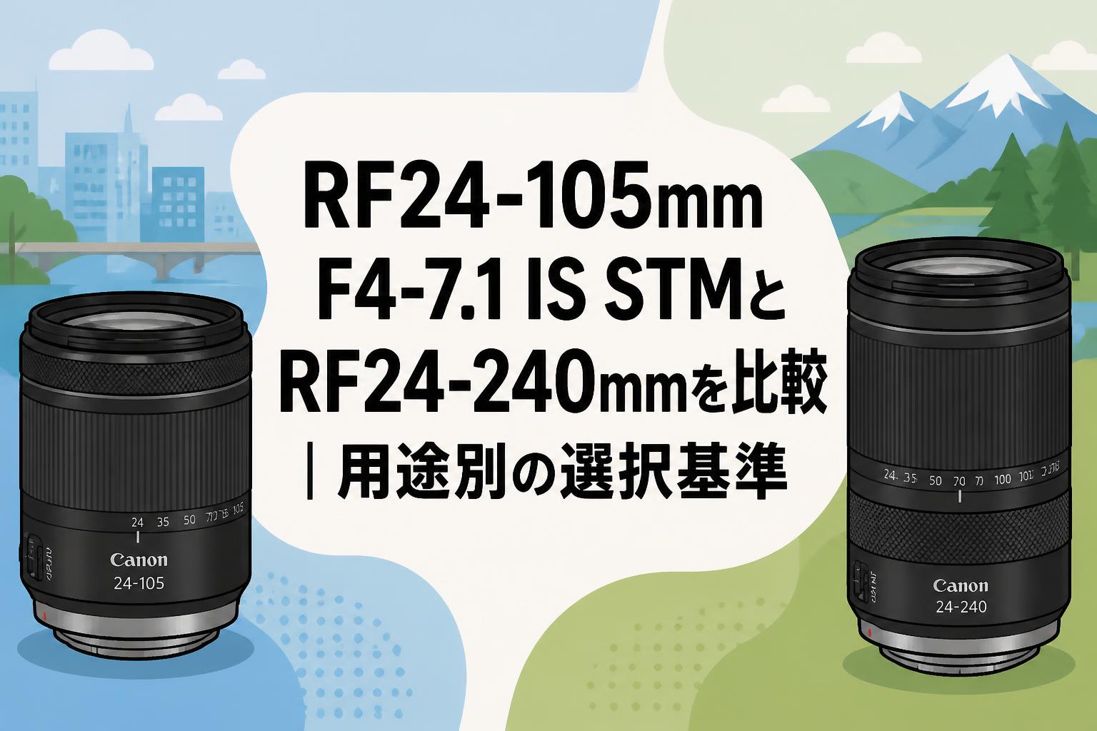 RF24-105mm F4-7.1 IS STMとRF24-240mmを比較｜用途別の選択基準