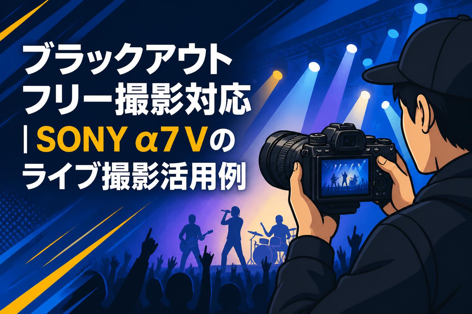 ブラックアウトフリー撮影対応｜SONY α7 Vのライブ撮影活用例