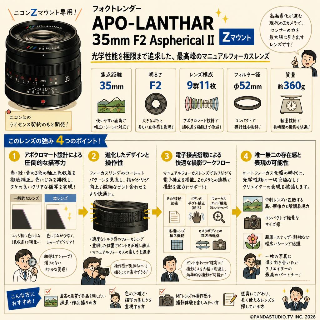 フォクトレンダー APO-LANTHAR 35mm F2 Aspherical II Zマウント 概要