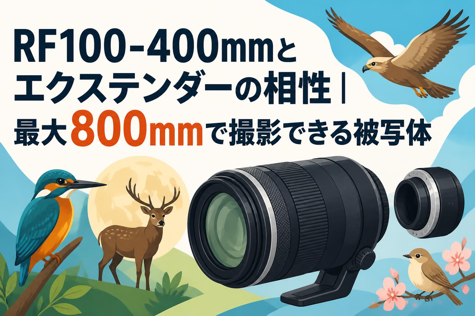 RF100-400mmとエクステンダーの相性｜最大800mmで撮影できる被写体