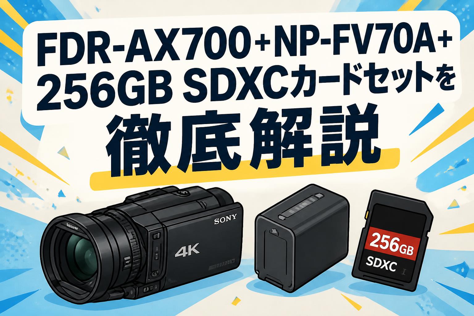 FDR-AX700＋NP-FV70A＋256GB SDXCカードセットを徹底解説