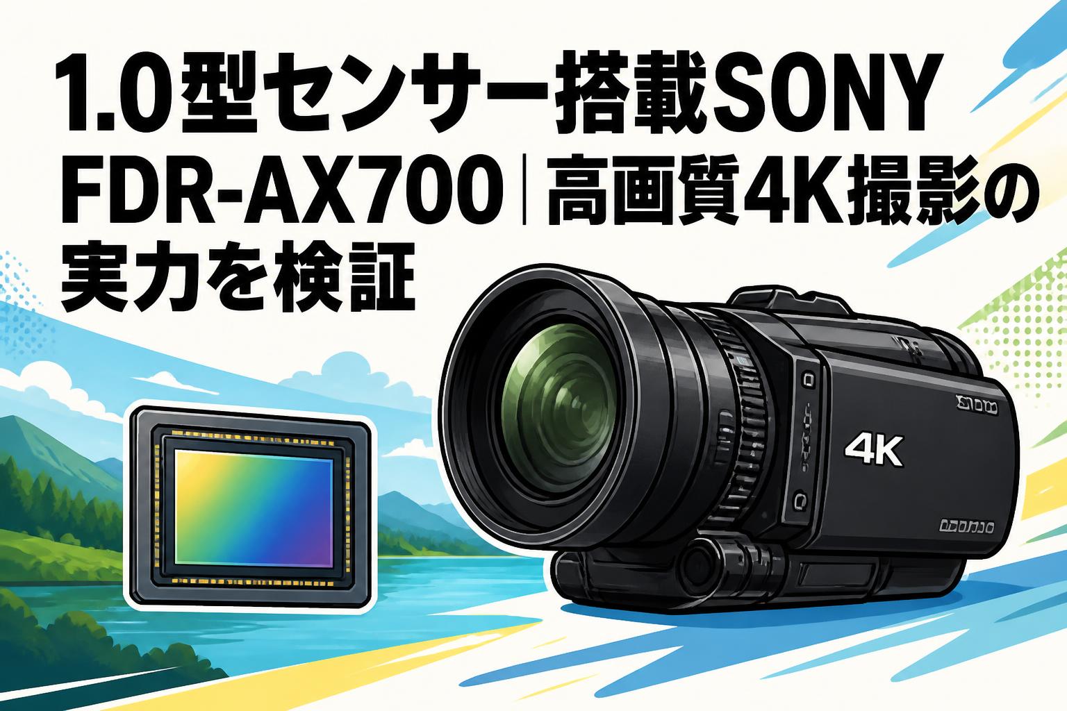 1.0型センサー搭載SONY FDR-AX700｜高画質4K撮影の実力を検証