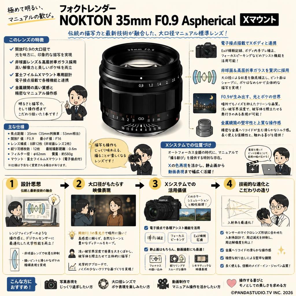 フォクトレンダー NOKTON 35mm F0.9 Aspherical  Xマウント 概要