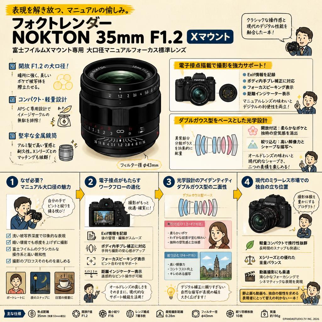 フォクトレンダー NOKTON 35mm F1.2 Xマウント 概要