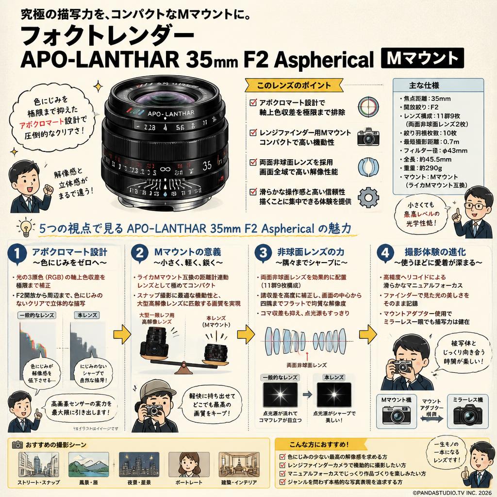 フォクトレンダー APO-LANTHAR 35mm F2 Aspherical Mマウント 概要