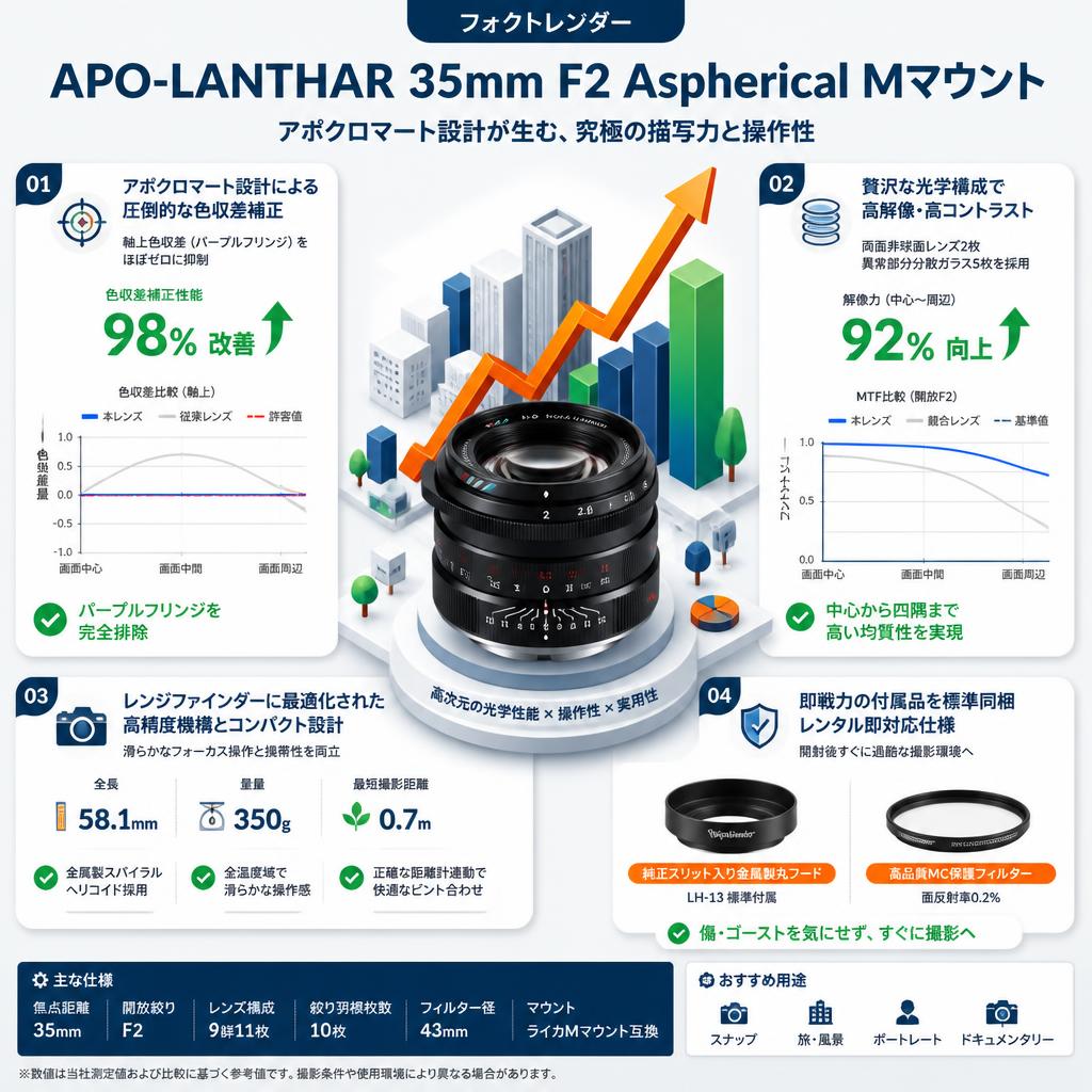 フォクトレンダー APO-LANTHAR 35mm F2 Aspherical Mマウント セールスポイント