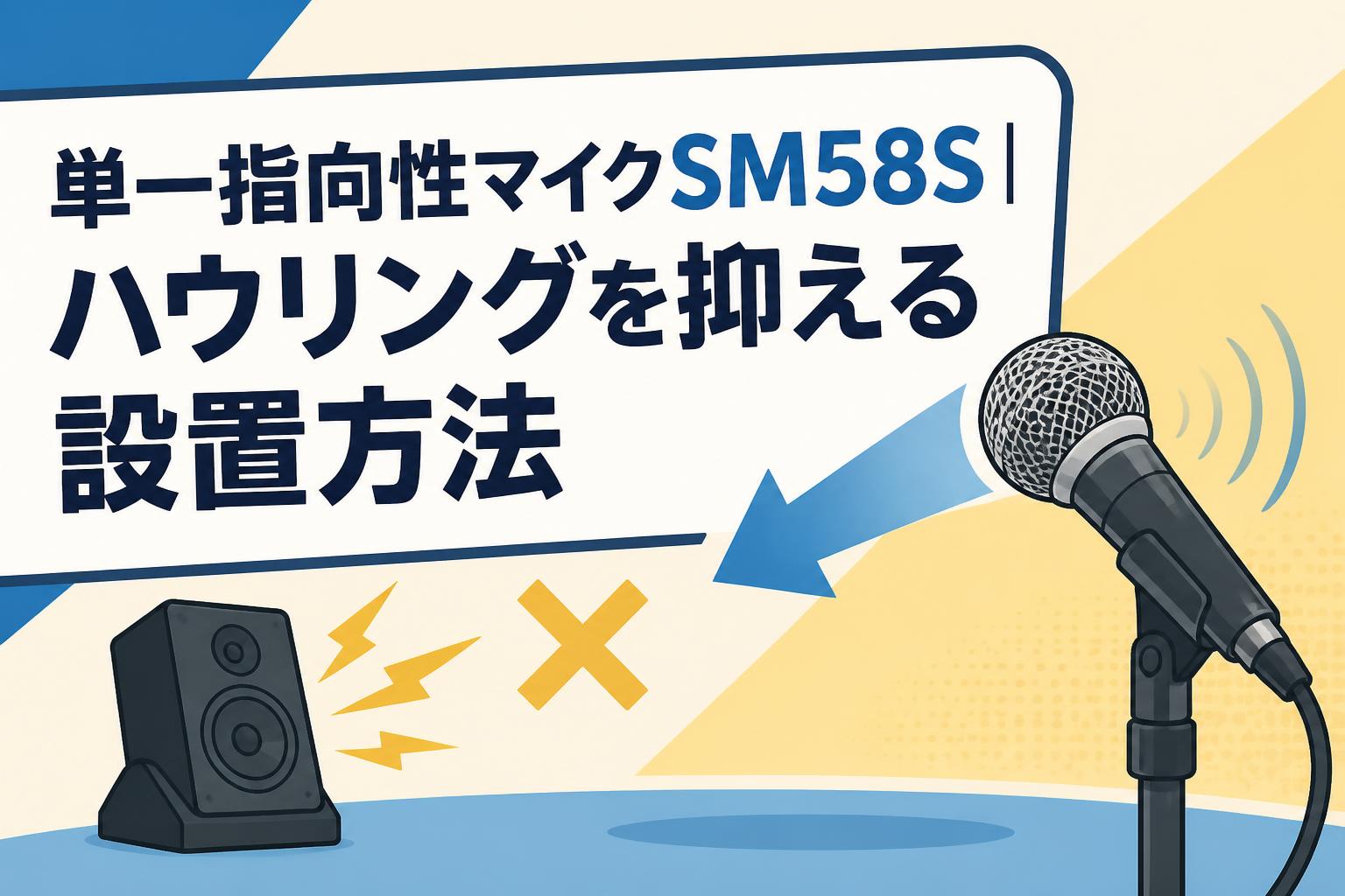 単一指向性マイクSM58S｜ハウリングを抑える設置方法