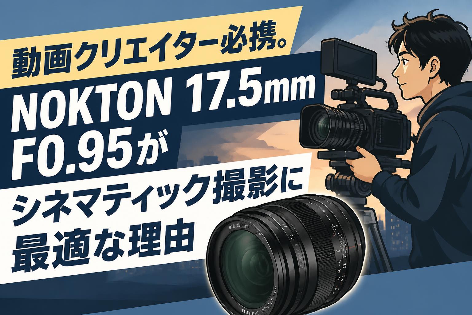 動画クリエイター必携。NOKTON 17.5mm F0.95がシネマティック撮影に最適な理由