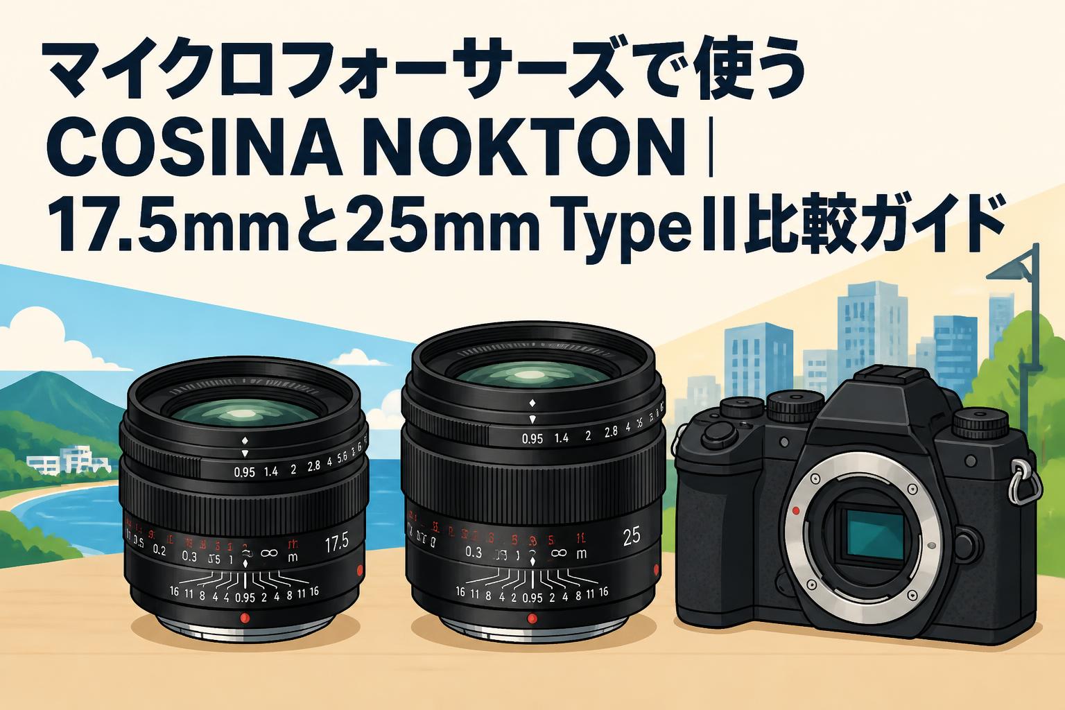 マイクロフォーサーズで使うCOSINA NOKTON｜17.5mmと25mm Type II比較ガイド